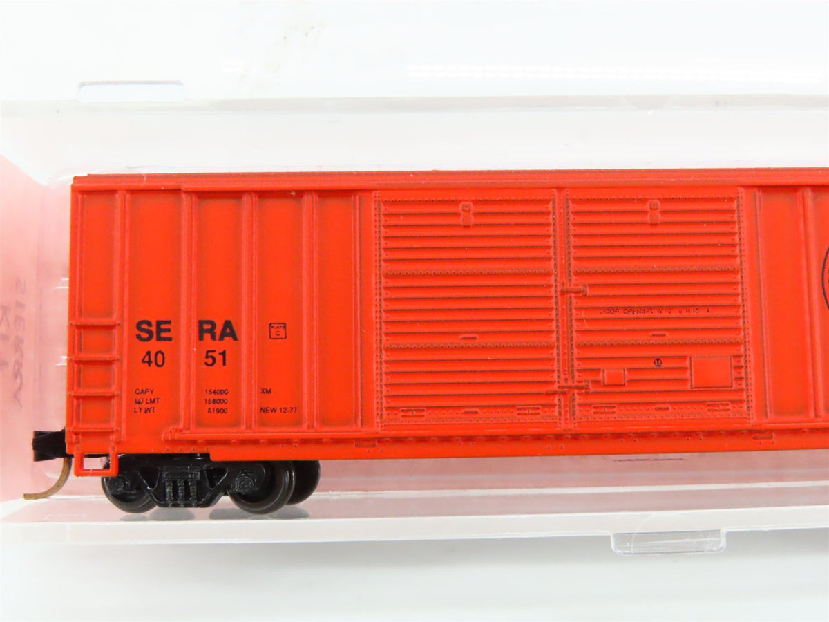 N Scale Roundhouse 8824 SERA Sierra Railroad 50&#39; Double Door Box Car #4051