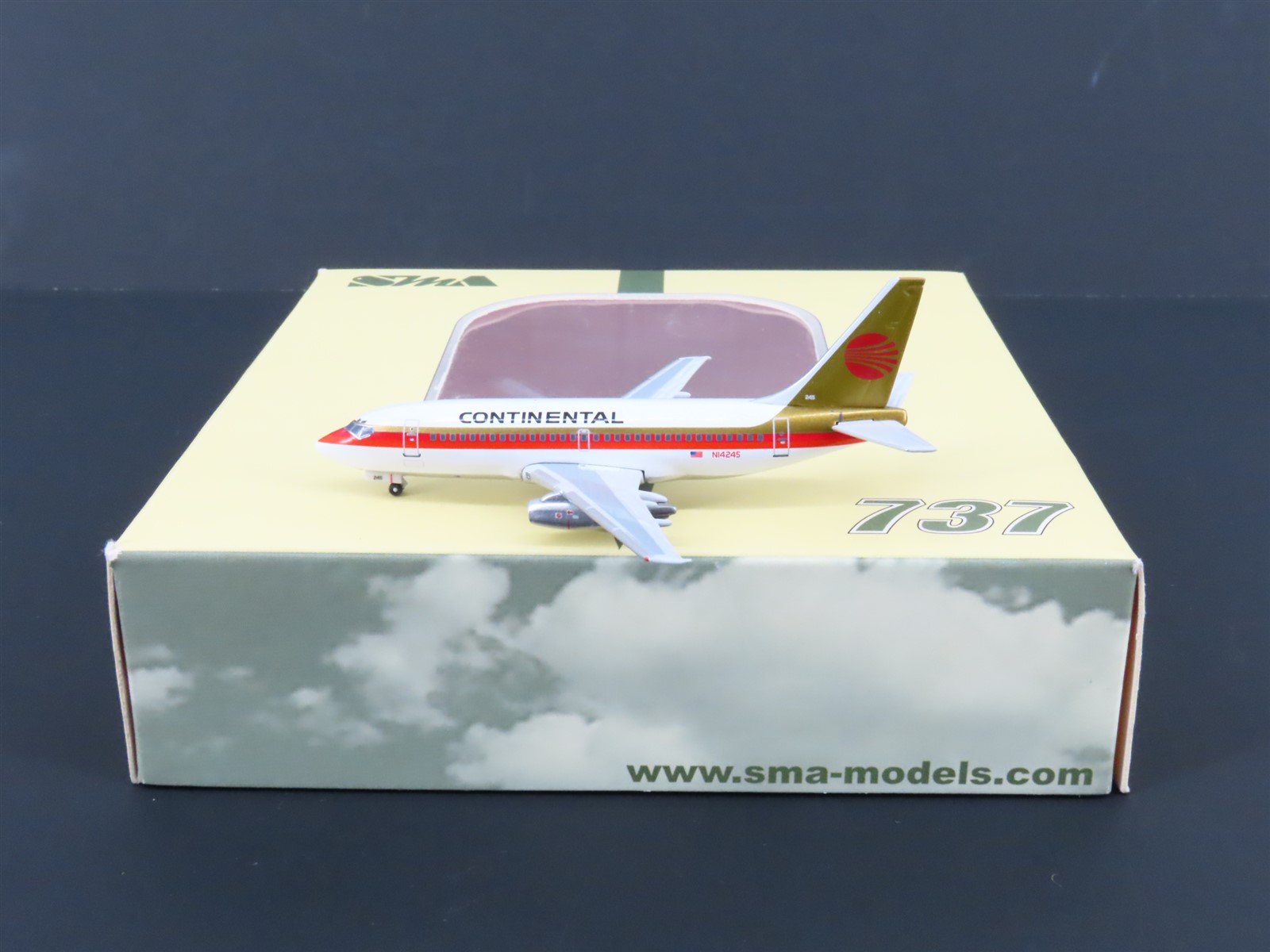 1:400 SMA Models Die-Cast Continental Airlines Boeing 737 Airliner