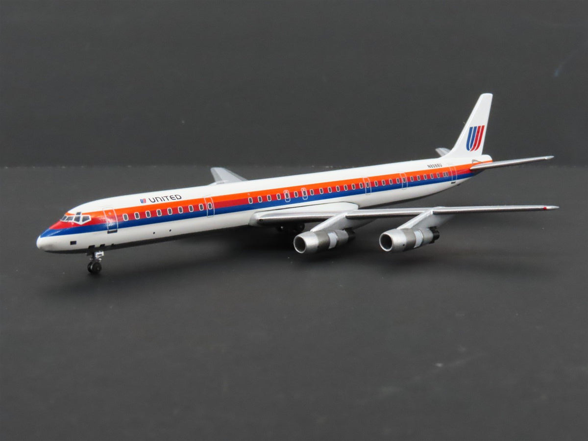 1:400 Super 8&#39;s to the Aloha State Die-Cast United 70&#39;s Paint DC-8-61 Airliner