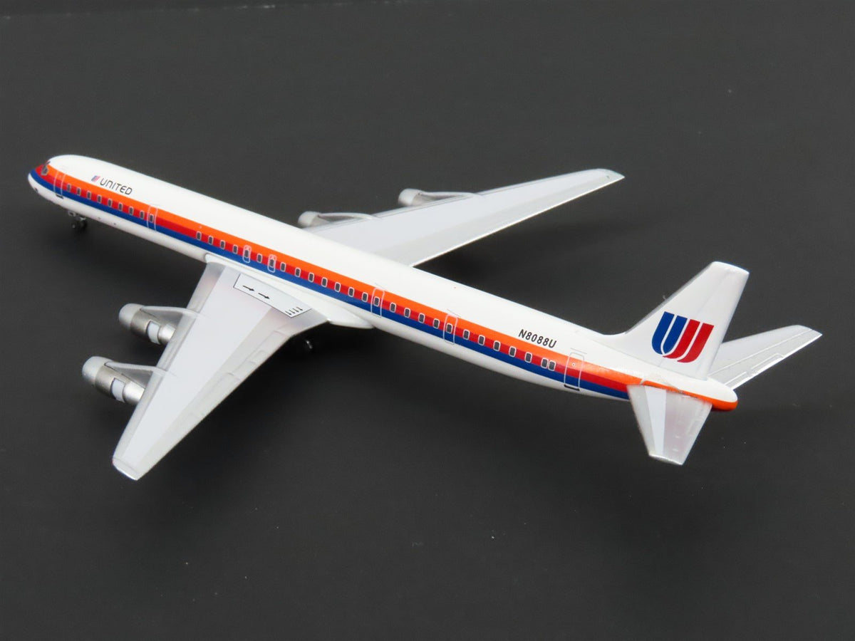 1:400 Super 8&#39;s to the Aloha State Die-Cast United 70&#39;s Paint DC-8-61 Airliner