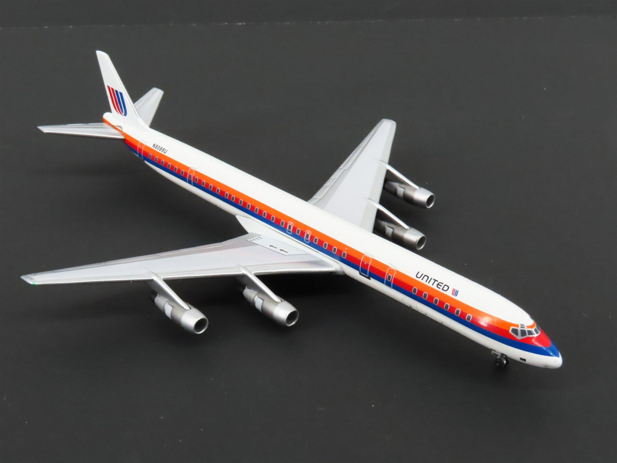 1:400 Super 8&#39;s to the Aloha State Die-Cast United 70&#39;s Paint DC-8-61 Airliner