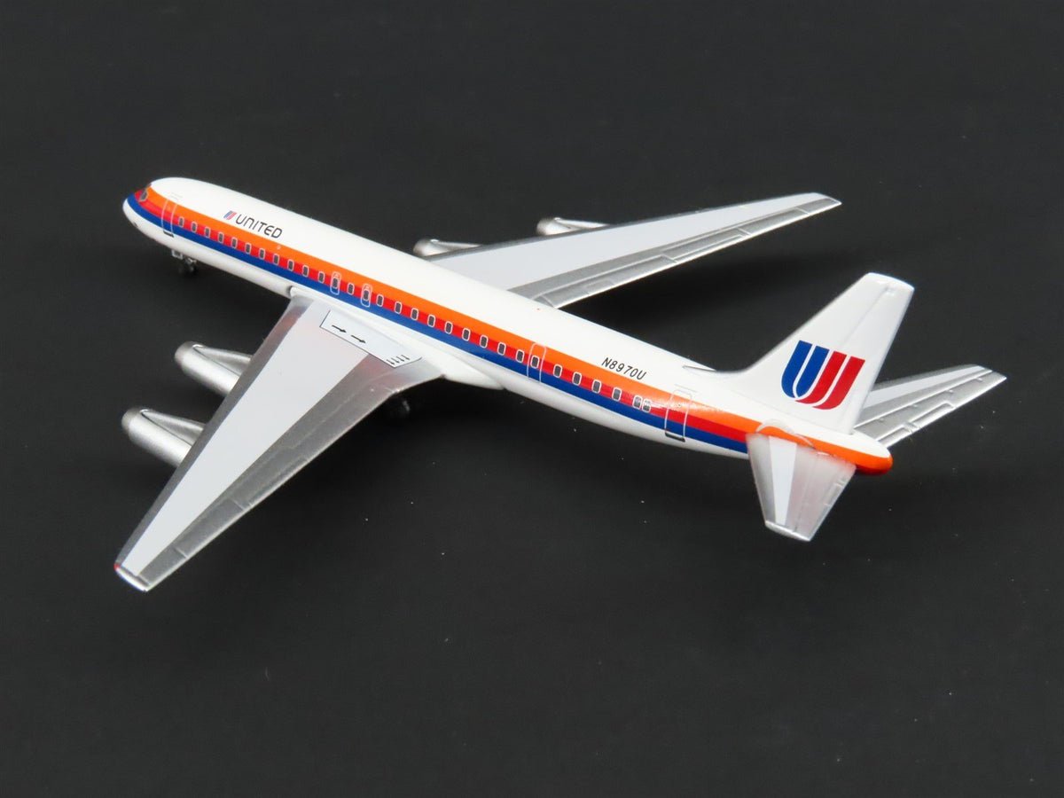 1:400 Super 8&#39;s to the Aloha State Die-Cast United 70&#39;s Paint DC-8-62 Airliner