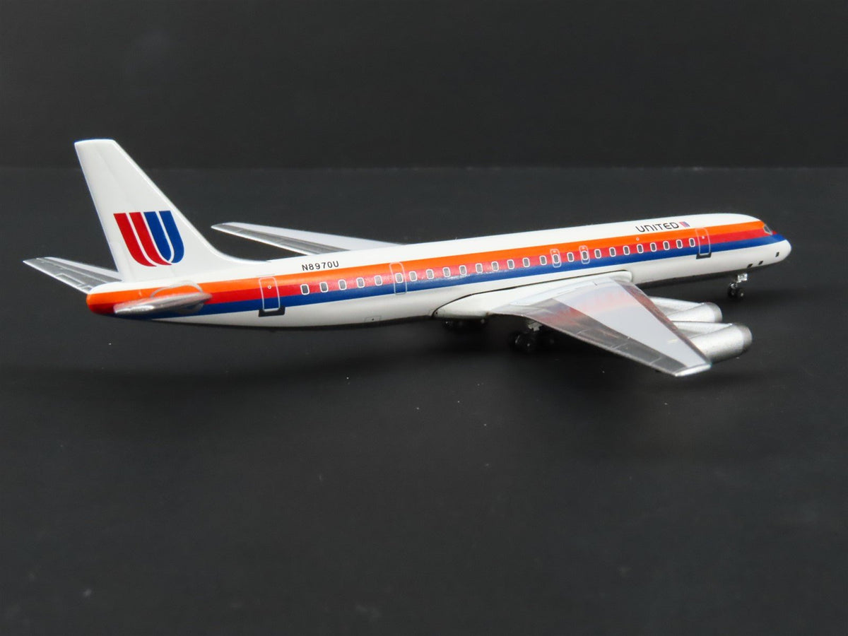 1:400 Super 8&#39;s to the Aloha State Die-Cast United 70&#39;s Paint DC-8-62 Airliner