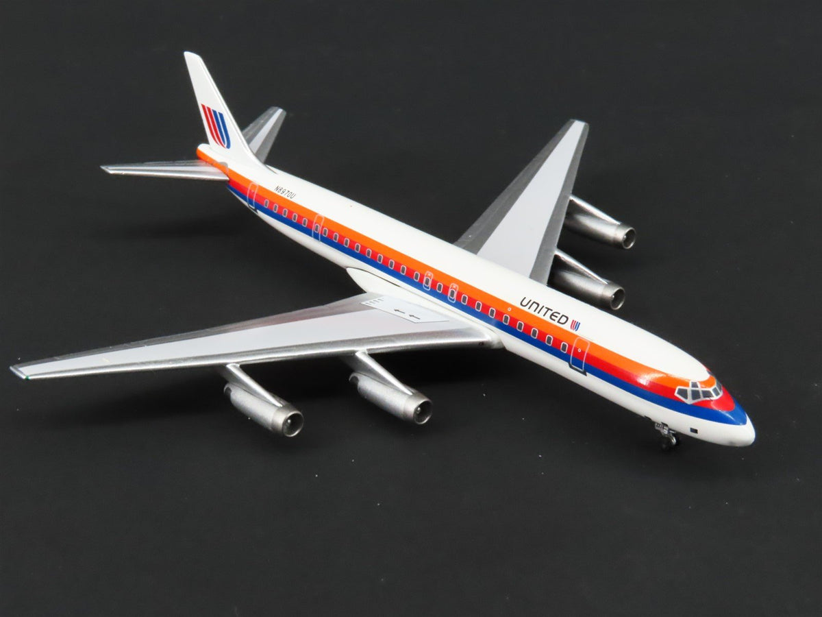 1:400 Super 8&#39;s to the Aloha State Die-Cast United 70&#39;s Paint DC-8-62 Airliner