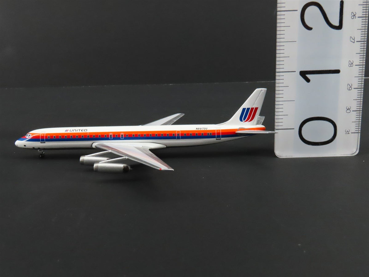 1:400 Super 8&#39;s to the Aloha State Die-Cast United 70&#39;s Paint DC-8-62 Airliner