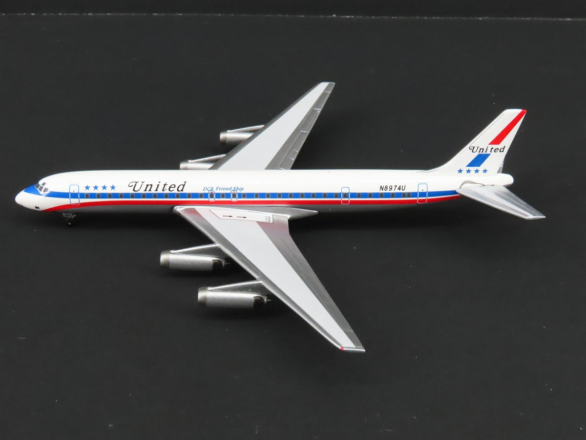 1:400 Super 8&#39;s to the Aloha State Die-Cast United 60&#39;s Paint DC-8-62 Airliner