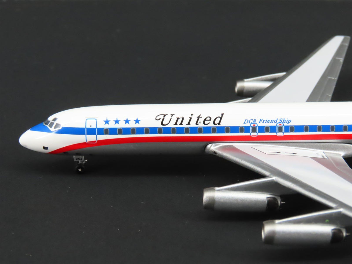 1:400 Super 8&#39;s to the Aloha State Die-Cast United 60&#39;s Paint DC-8-62 Airliner