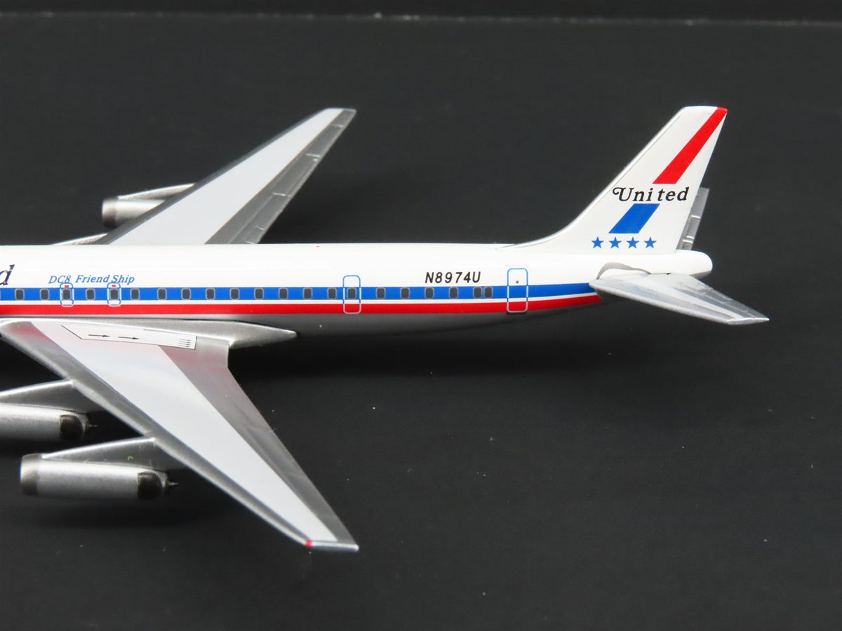 1:400 Super 8&#39;s to the Aloha State Die-Cast United 60&#39;s Paint DC-8-62 Airliner