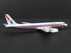 1:400 Super 8's to the Aloha State Die-Cast United 60's Paint DC-8-62 Airliner