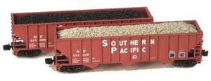 Z FULL THROTTLE FTPZ8027-2 SP Southern Pacific 3-Bay Hoppers w/Load - Set #2