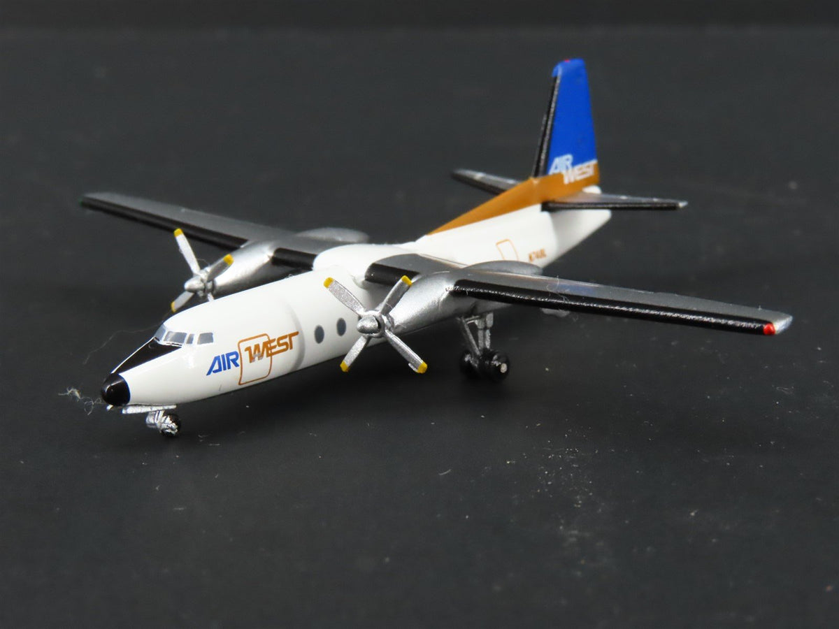 1:400 Scale Aero Classics Die-Cast Air West Fairchild F-27A Airliner N748L