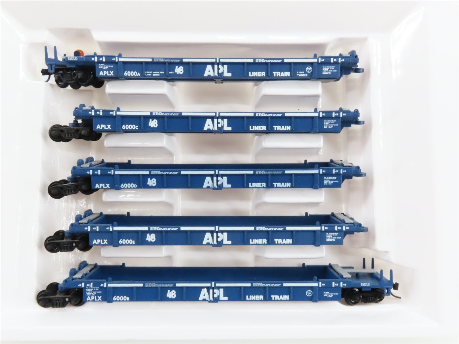 N Scale Walthers APL Liner Train 5-Unit Articulated Double-Stack Car #6000