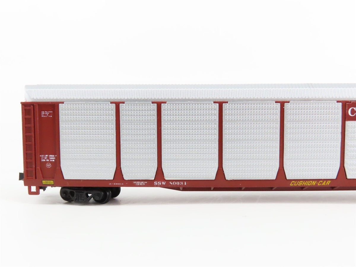 N Con-Cor 0001-603008(02) SSW Cotton Belt Tri-Level Auto-Rack Custom Rd #80634