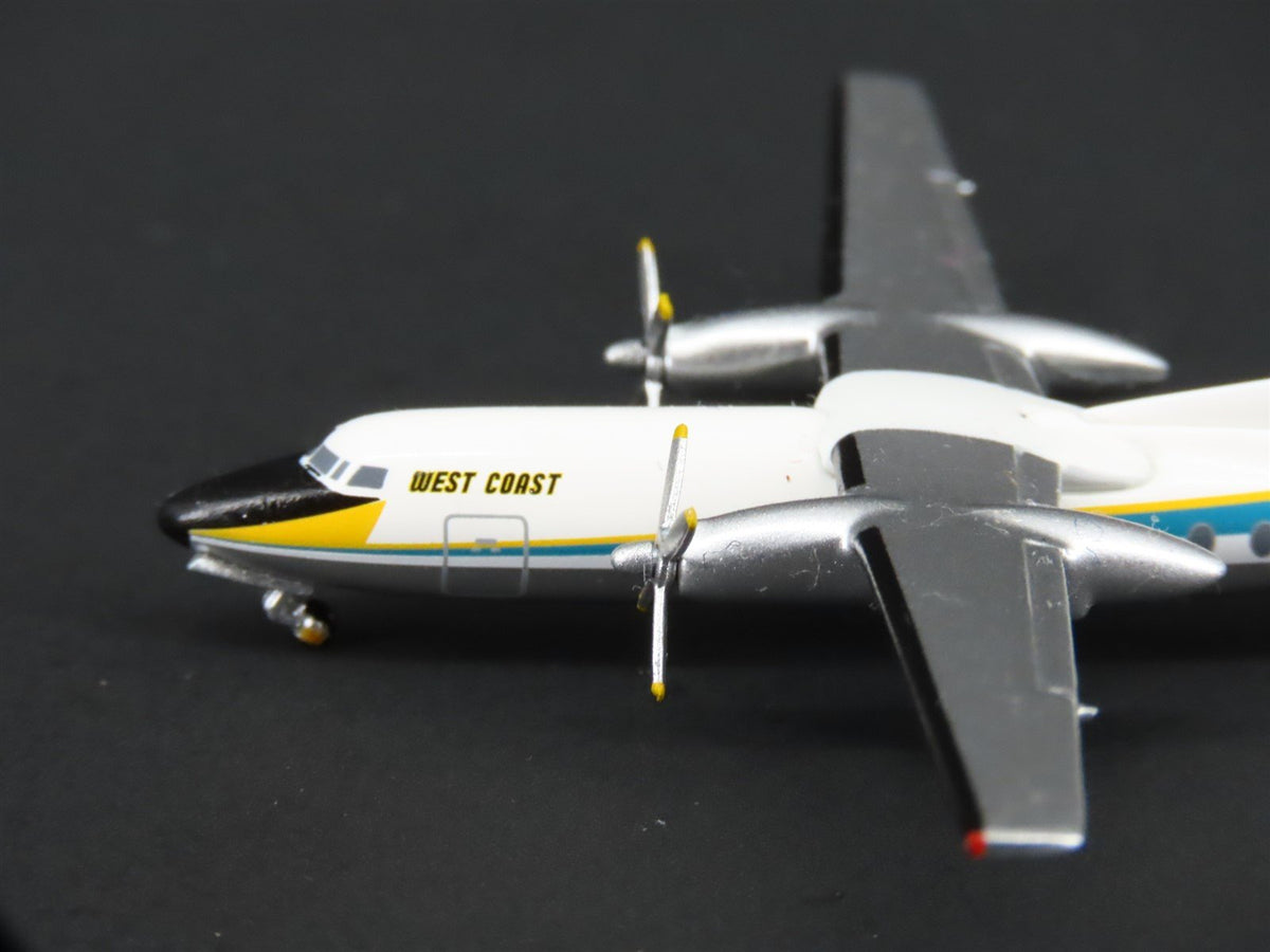 1:400 Scale Aero Classics Die-Cast West Coast Airlines Fairchild F-27 N2701