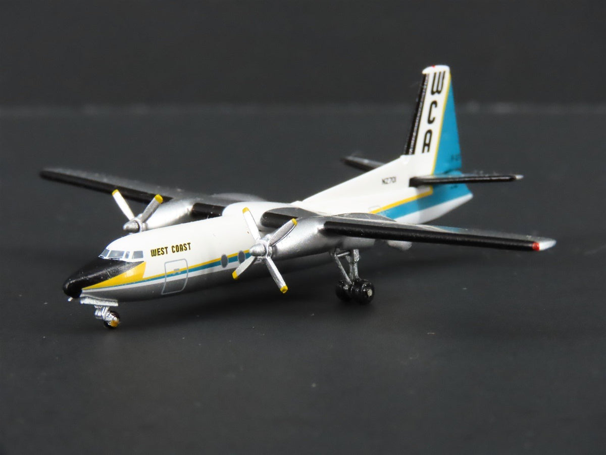 1:400 Scale Aero Classics Die-Cast West Coast Airlines Fairchild F-27 N2701