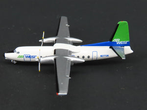 1:400 Aero Classics Die-Cast Air West Turboprop Fokker F-27A Airliner