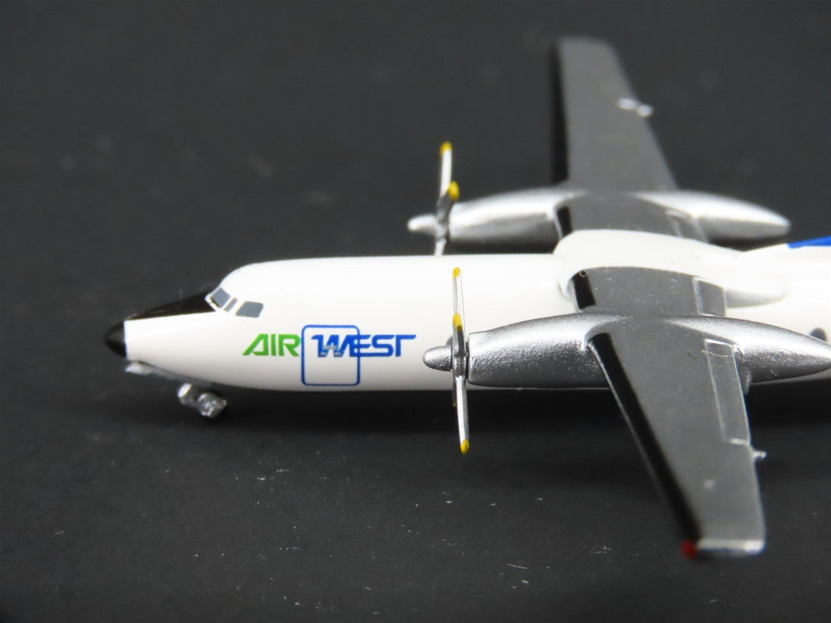 1:400 Aero Classics Die-Cast Air West Turboprop Fokker F-27A Airliner