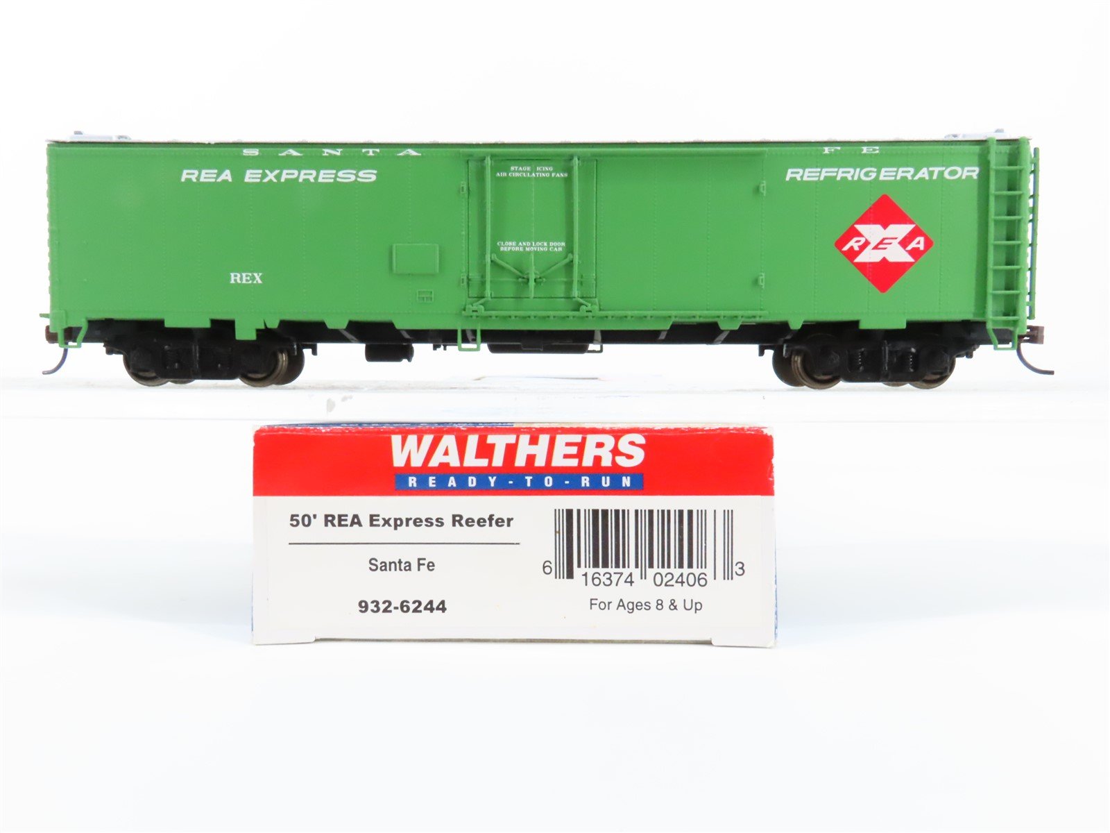HO Scale Walthers 932-6244 REX ATSF Santa Fe Railroad 50' REA Express Reefer