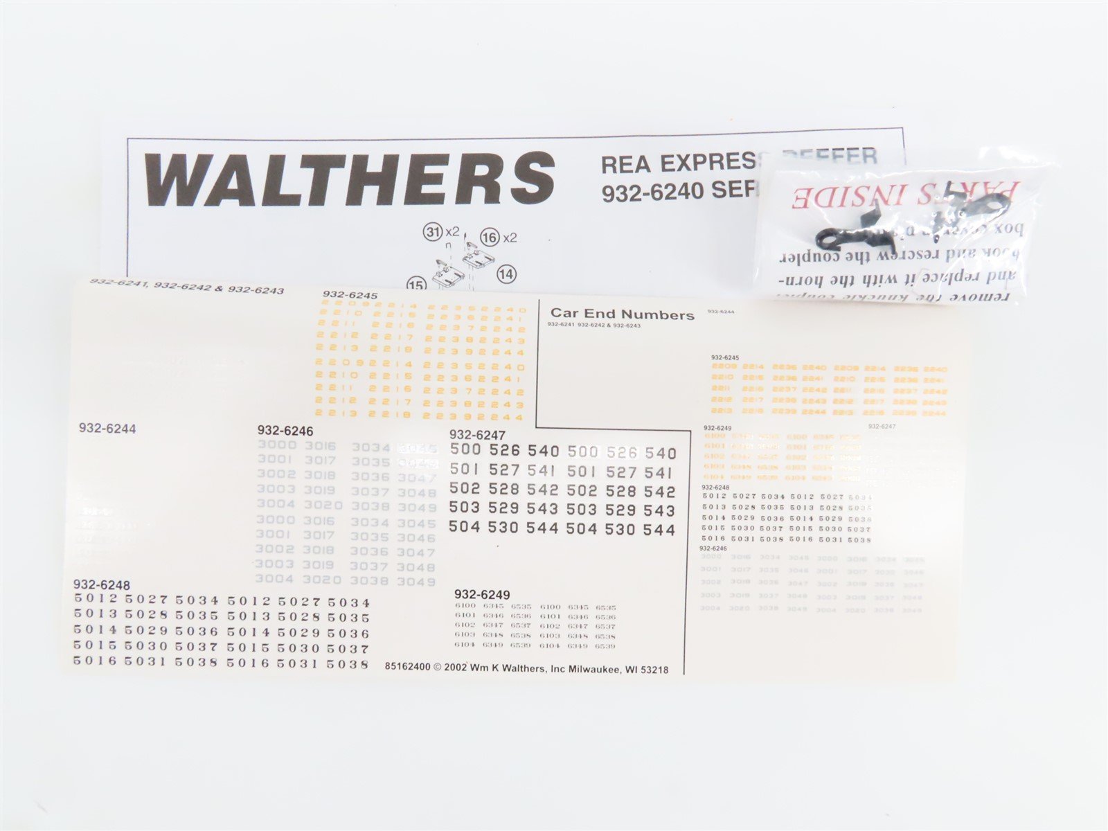HO Scale Walthers 932-6244 REX ATSF Santa Fe Railroad 50' REA Express Reefer