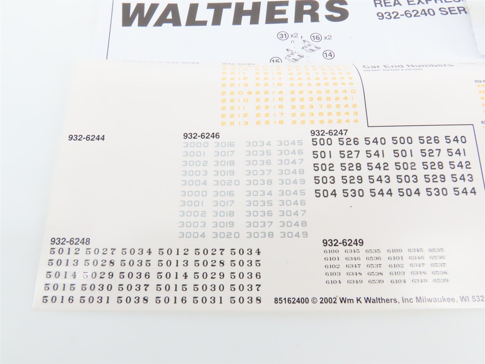 HO Scale Walthers 932-6244 REX ATSF Santa Fe Railroad 50' REA Express Reefer