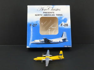 1:400 Aero Classics Die-Cast Hughes Air West Turboprop Fokker F-27A Airliner