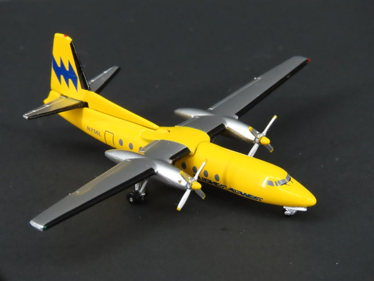 1:400 Aero Classics Die-Cast Hughes Air West Turboprop Fokker F-27A Airliner