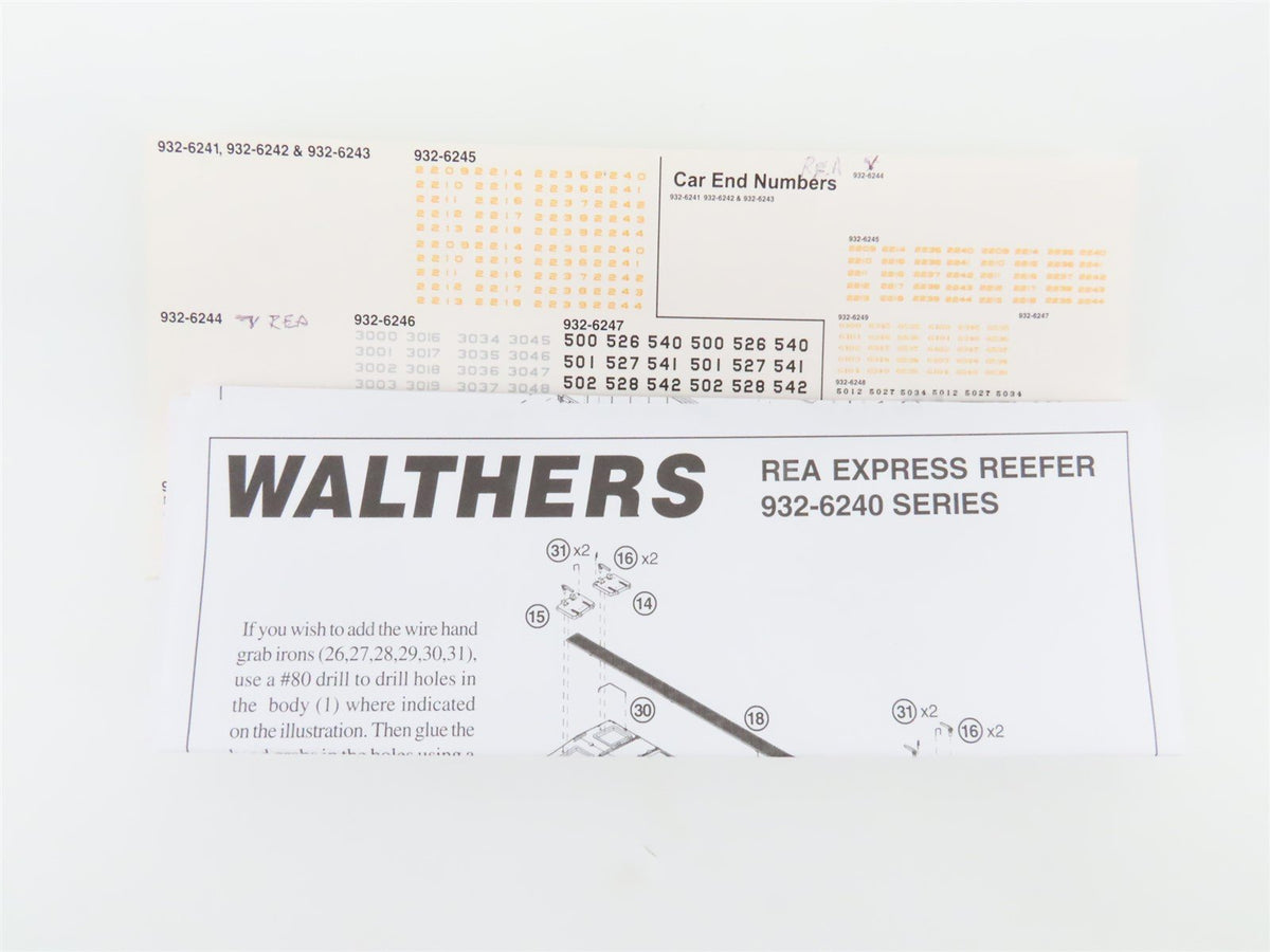 HO Scale Walthers 932-6244 REX ATSF Santa Fe Railroad 50&#39; REA Express Reefer
