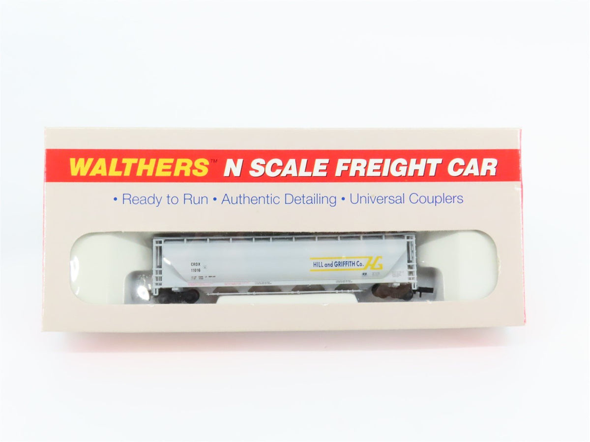 N Scale Walthers 932-8156 CRDX Hill &amp; Griffith 5-Bay Covered Hopper #11016