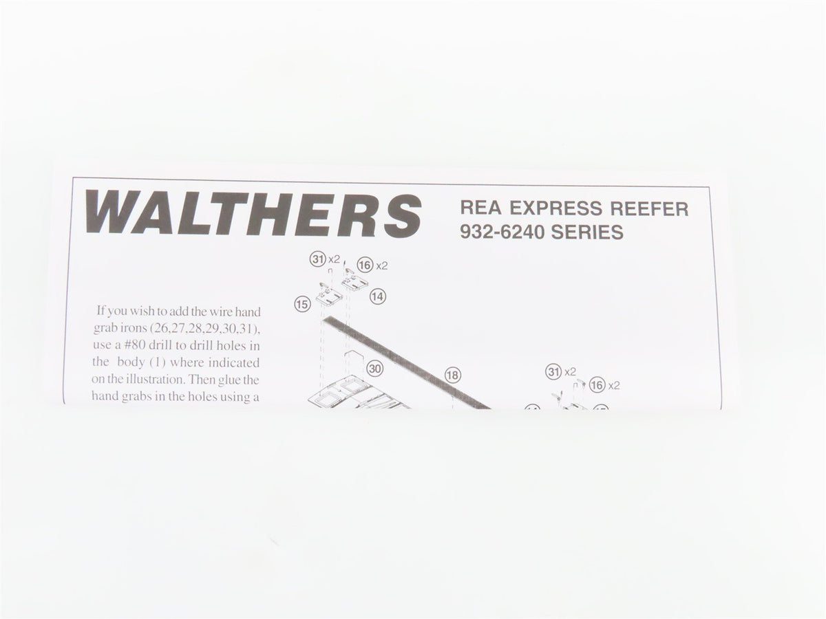 HO Scale Walthers 932-6243 REX REA Railway Express Agency 50&#39; Reefer #7625