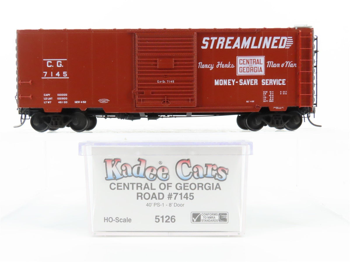 HO Kadee 5126 CG Central of Georgia &quot;Streamlined&quot; 40&#39; PS-1 Box Car #7145