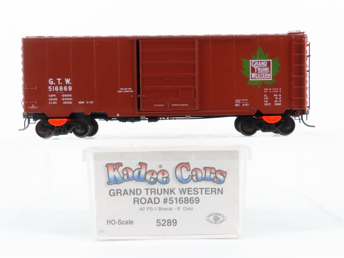 HO Scale Kadee 5289 GTW Grand Trunk Western 40&#39; PS-1 Single Door Box Car #516869