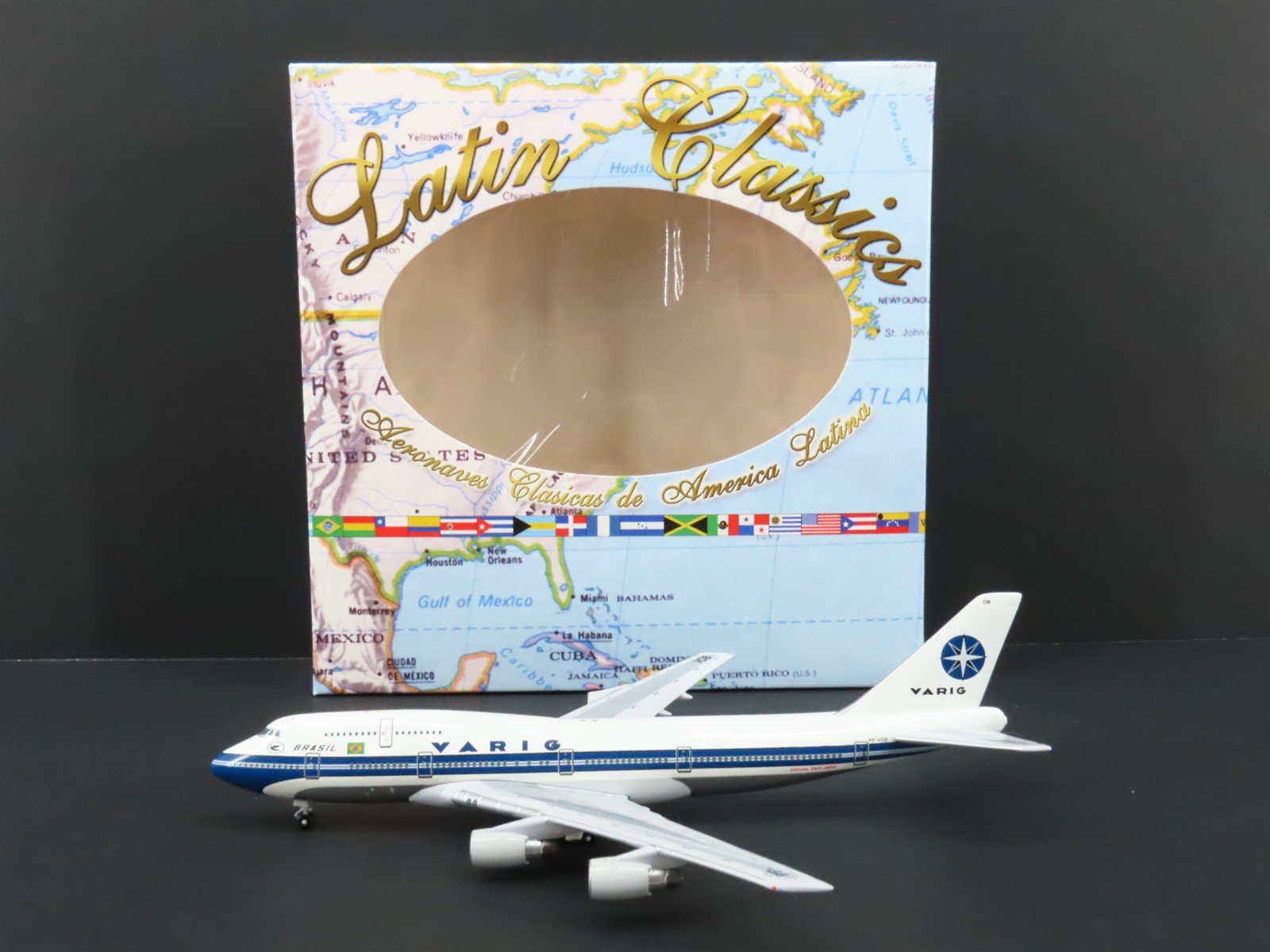 1:400 Latino Classic Die-Cast Varig Boeing 747-341 Airliner