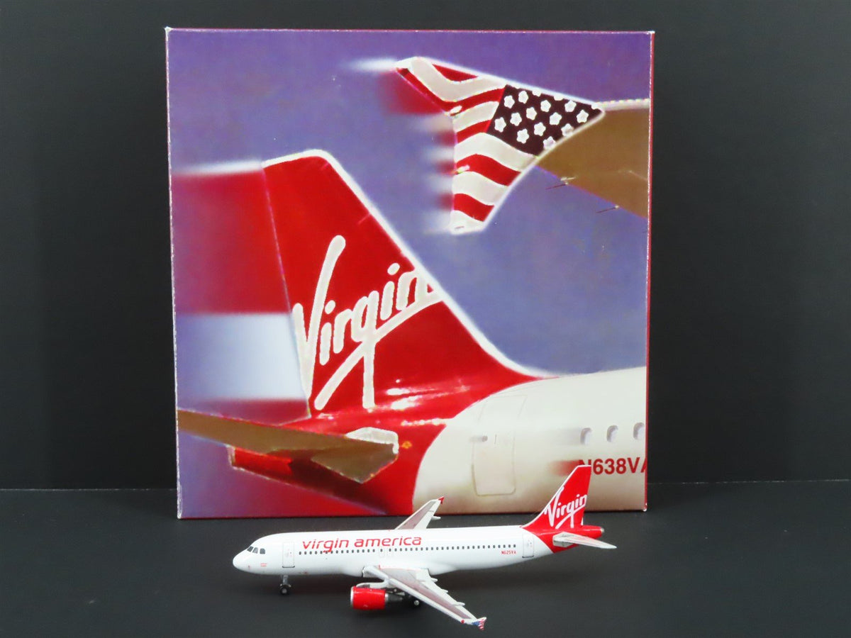 1:400 Scale Die-Cast Virgin America Airbus A320 Airliner N625VA w/Stand