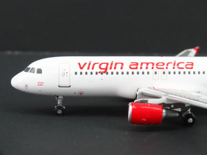 1:400 Scale Die-Cast Virgin America Airbus A320 Airliner N625VA w/Stand