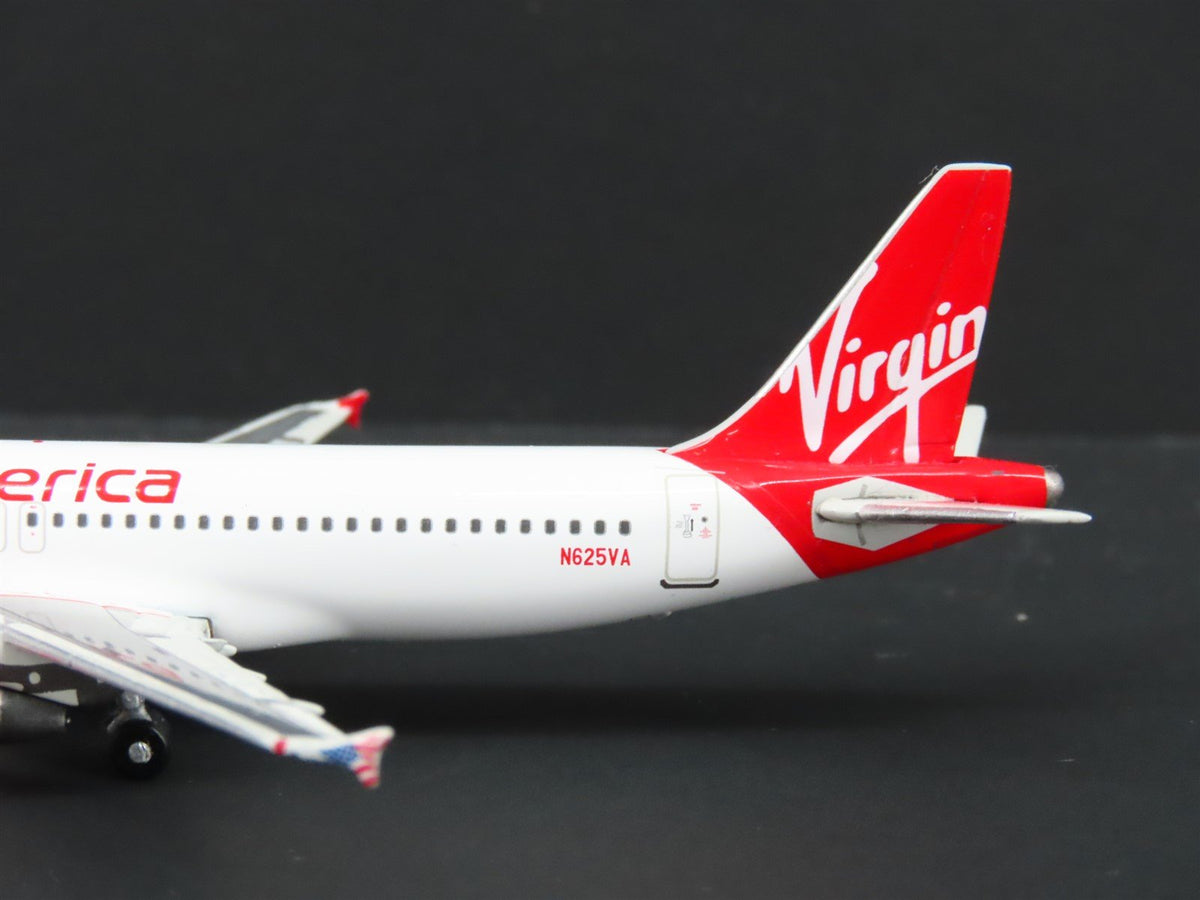 1:400 Scale Die-Cast Virgin America Airbus A320 Airliner N625VA w/Stand