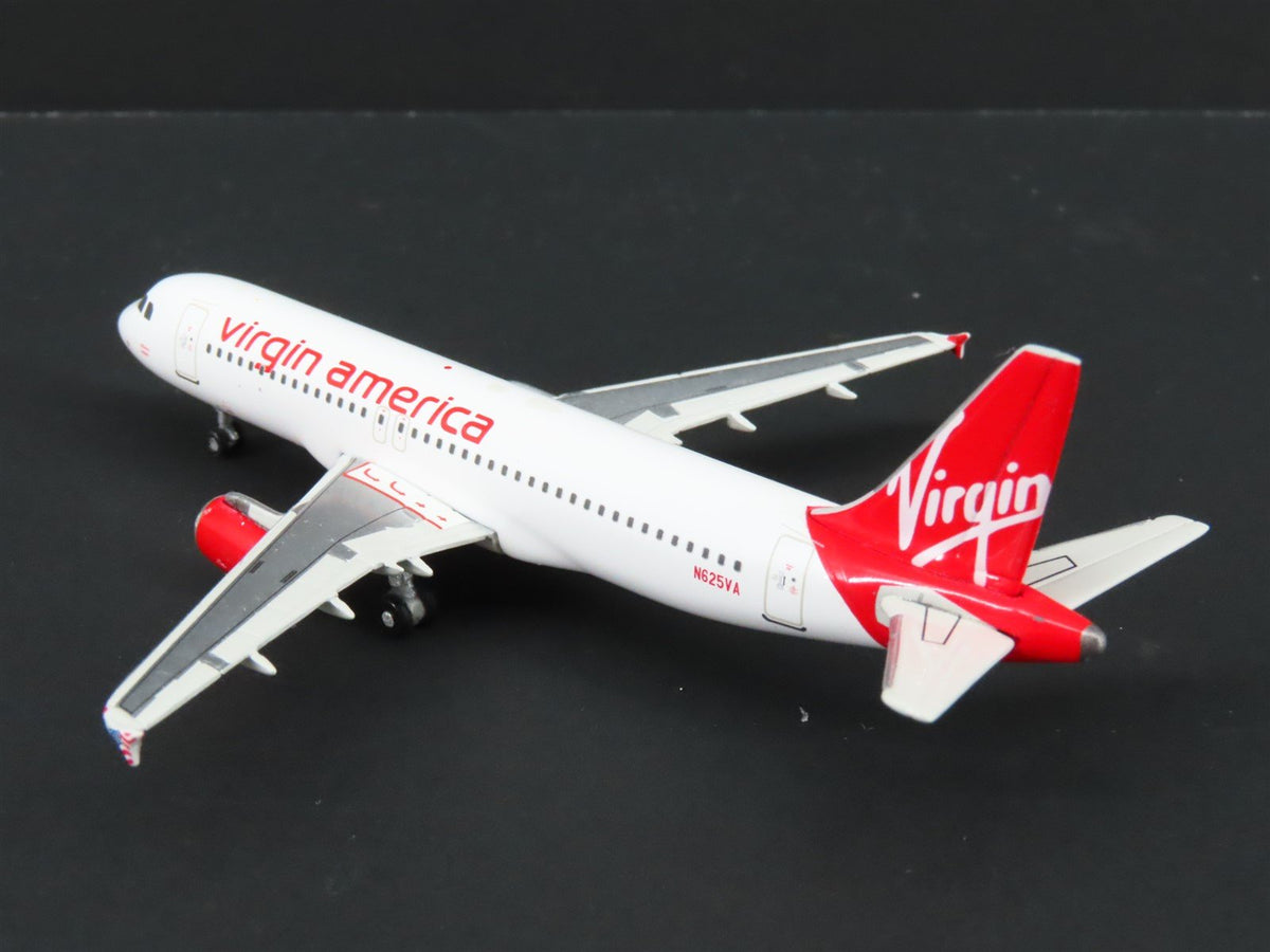 1:400 Scale Die-Cast Virgin America Airbus A320 Airliner N625VA w/Stand