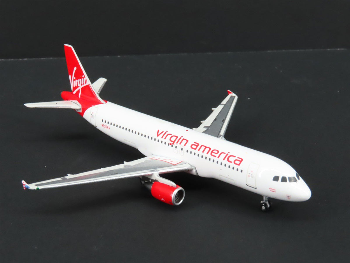 1:400 Scale Die-Cast Virgin America Airbus A320 Airliner N625VA w/Stand