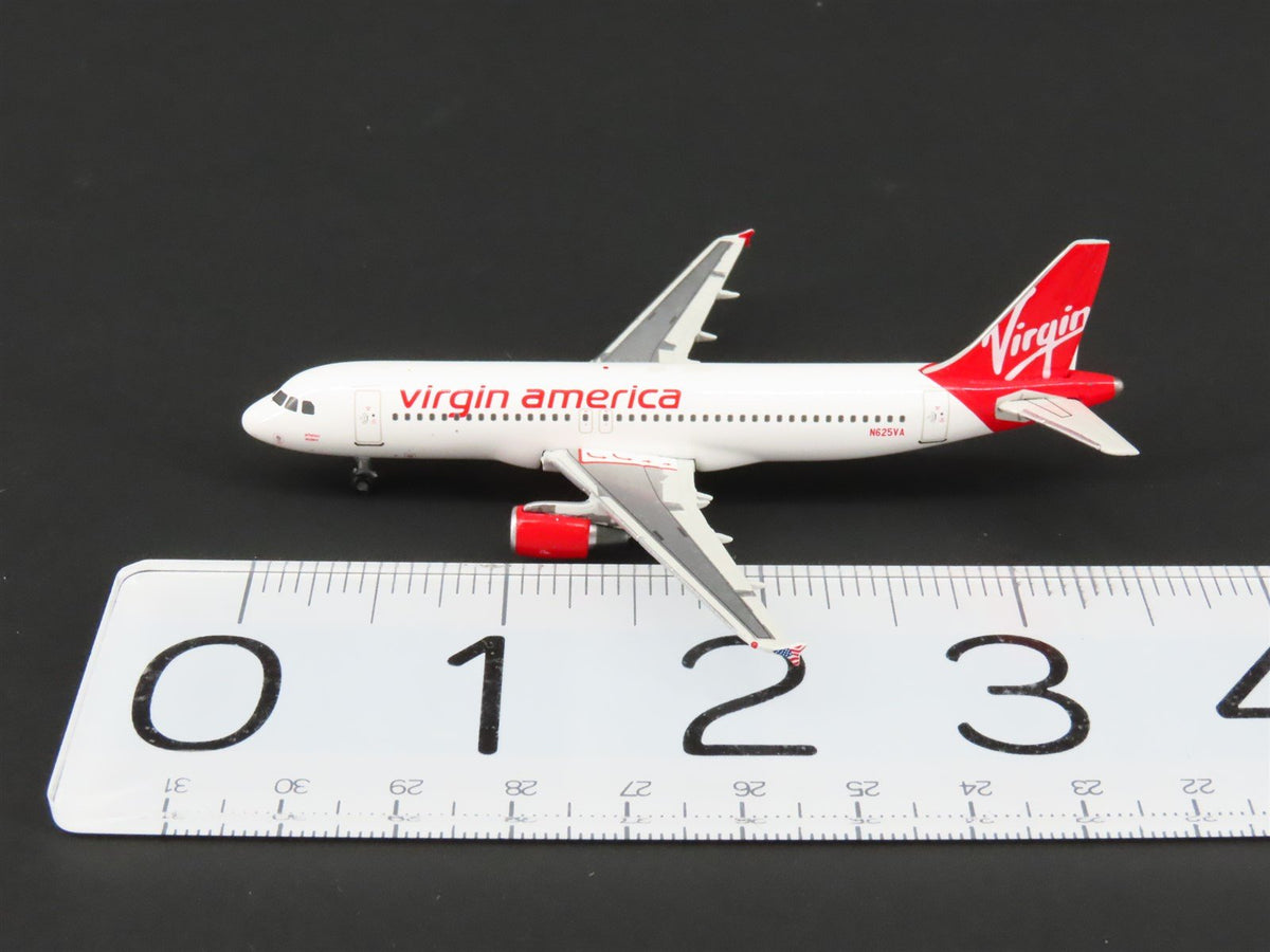 1:400 Scale Die-Cast Virgin America Airbus A320 Airliner N625VA w/Stand