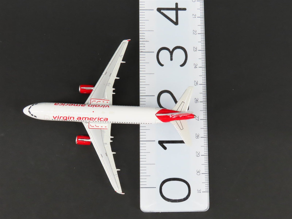 1:400 Scale Die-Cast Virgin America Airbus A320 Airliner N625VA w/Stand