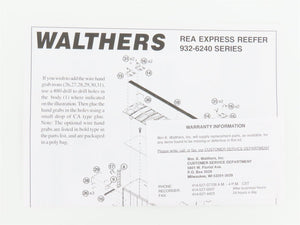 HO Scale Walthers 932-6240 Series REX REA Railway Express Agency 50' Reefer 7677