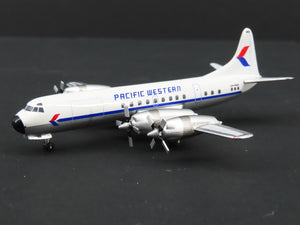 1:400 Aero Classics Die-Cast Pacific Western Lockheed L-188C Airliner