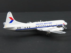 1:400 Aero Classics Die-Cast Pacific Western Lockheed L-188C Airliner