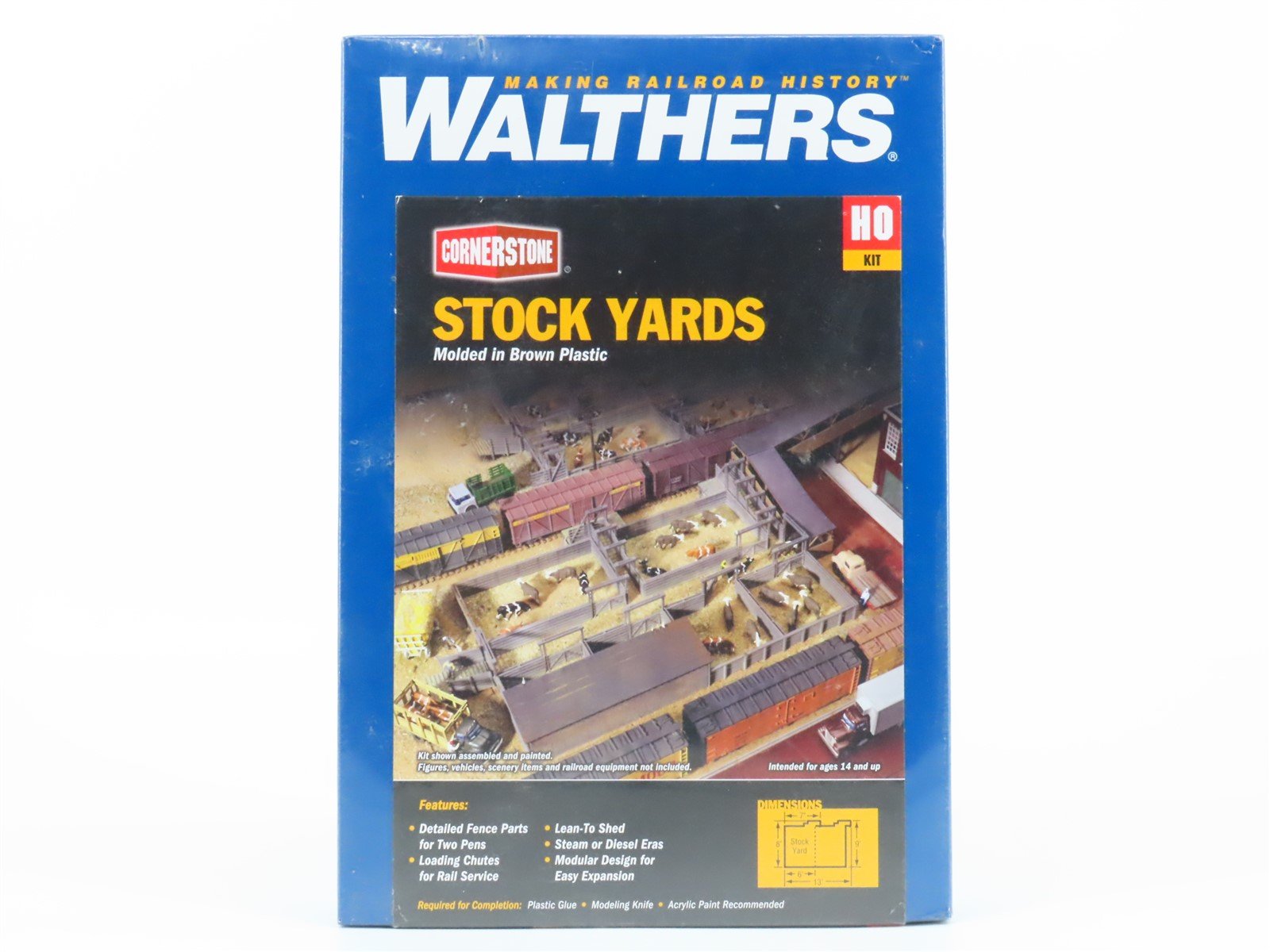 HO 1/87 Scale Walthers Cornerstone Kit #933-3047 Stock Yards - Sealed