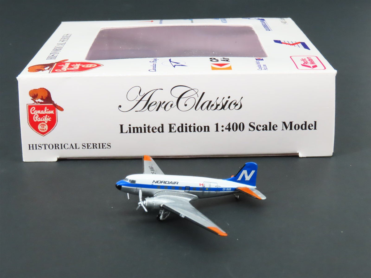 1:400 Aero Classics Die-Cast Nordair Douglas DC-3 Airliner