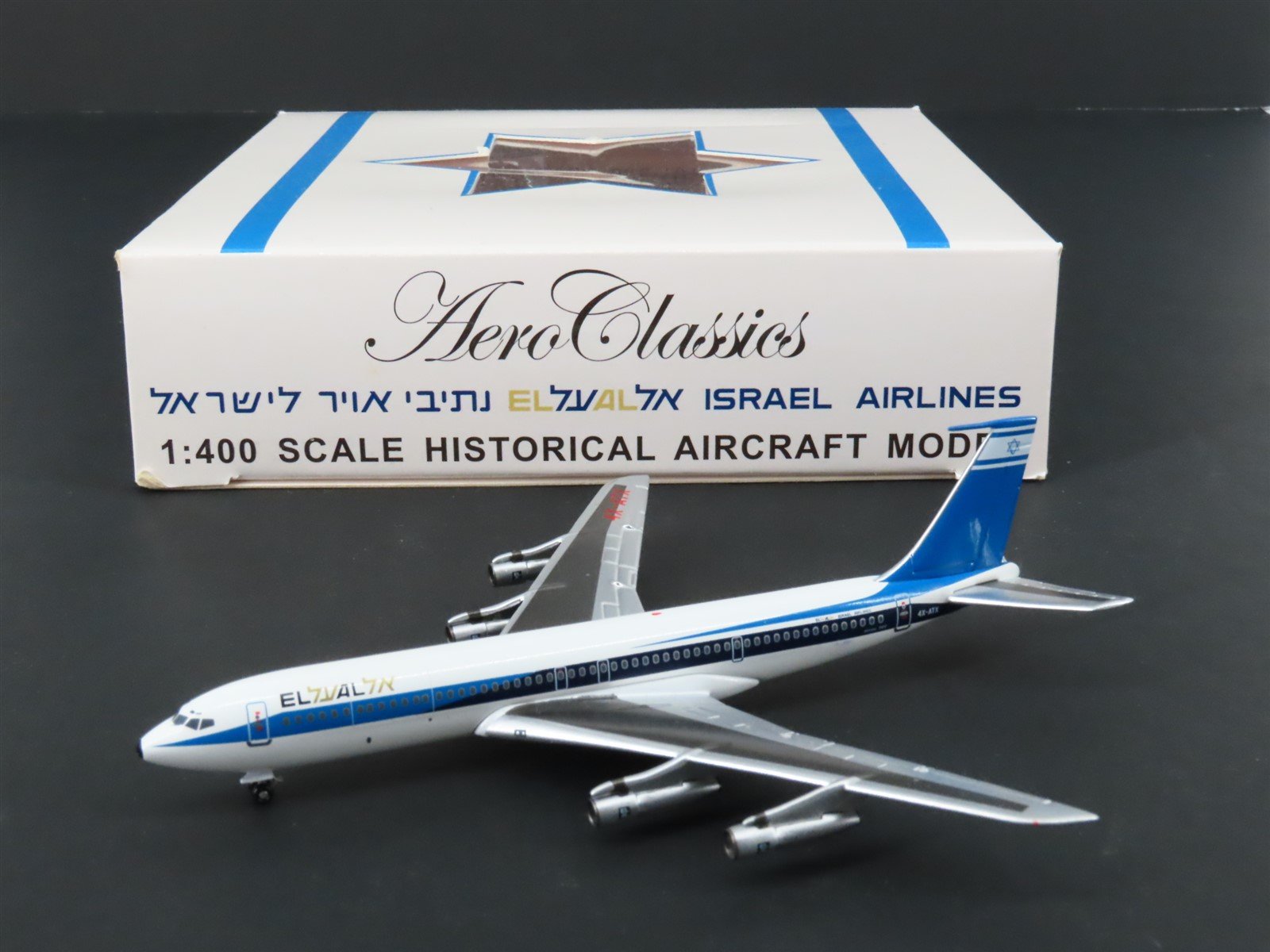 1:400 Aero Classics Die-Cast EL-AL Israel Air Boeing B707-300 Airliner