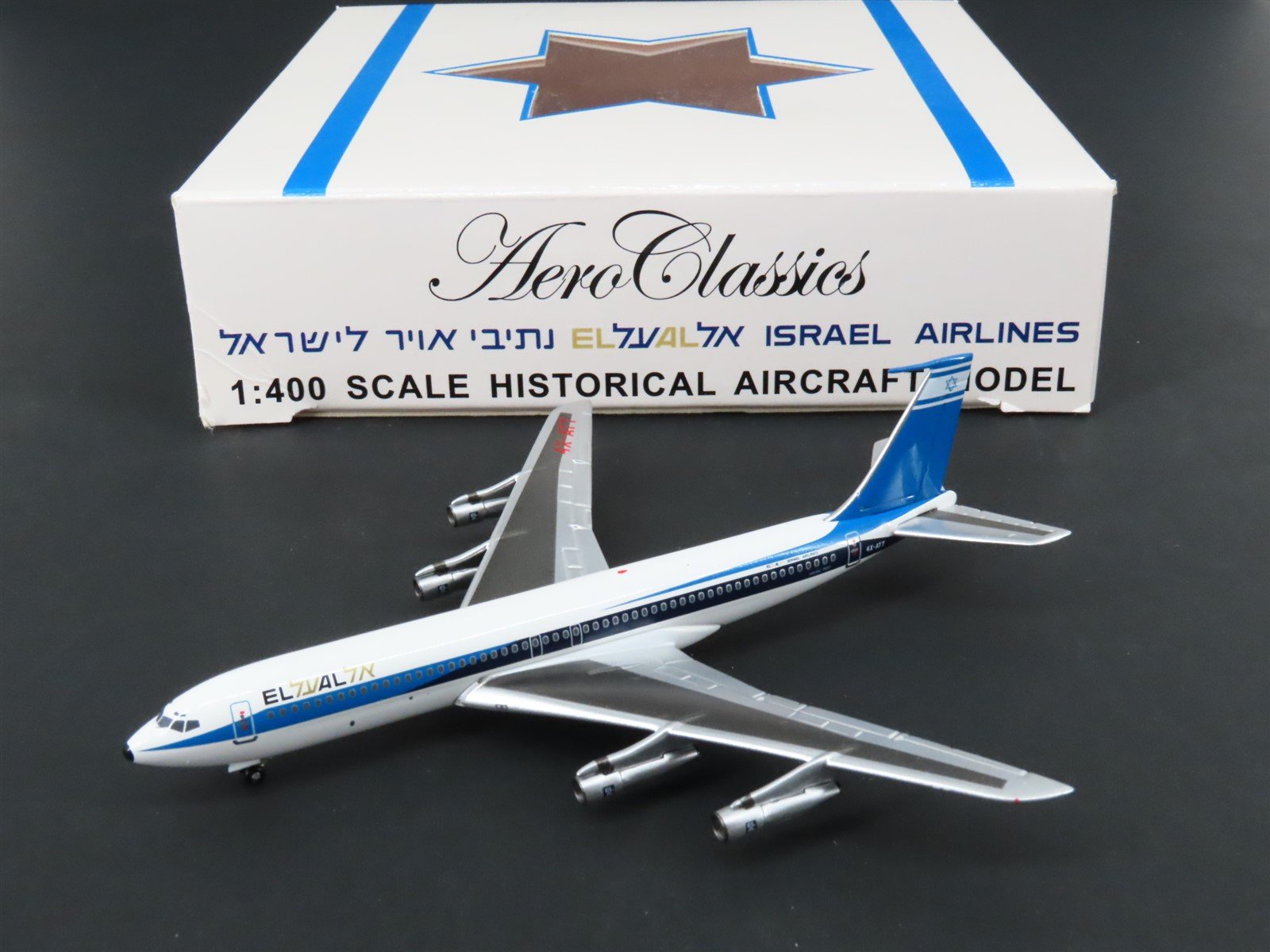 1:400 Aero Classics Die-Cast EL-AL Israel Air Boeing B707-300 Airliner