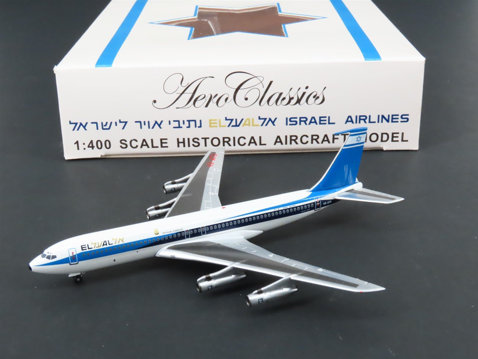 1:400 Aero Classics Die-Cast EL-AL Israel Air Boeing B707-300 Airliner