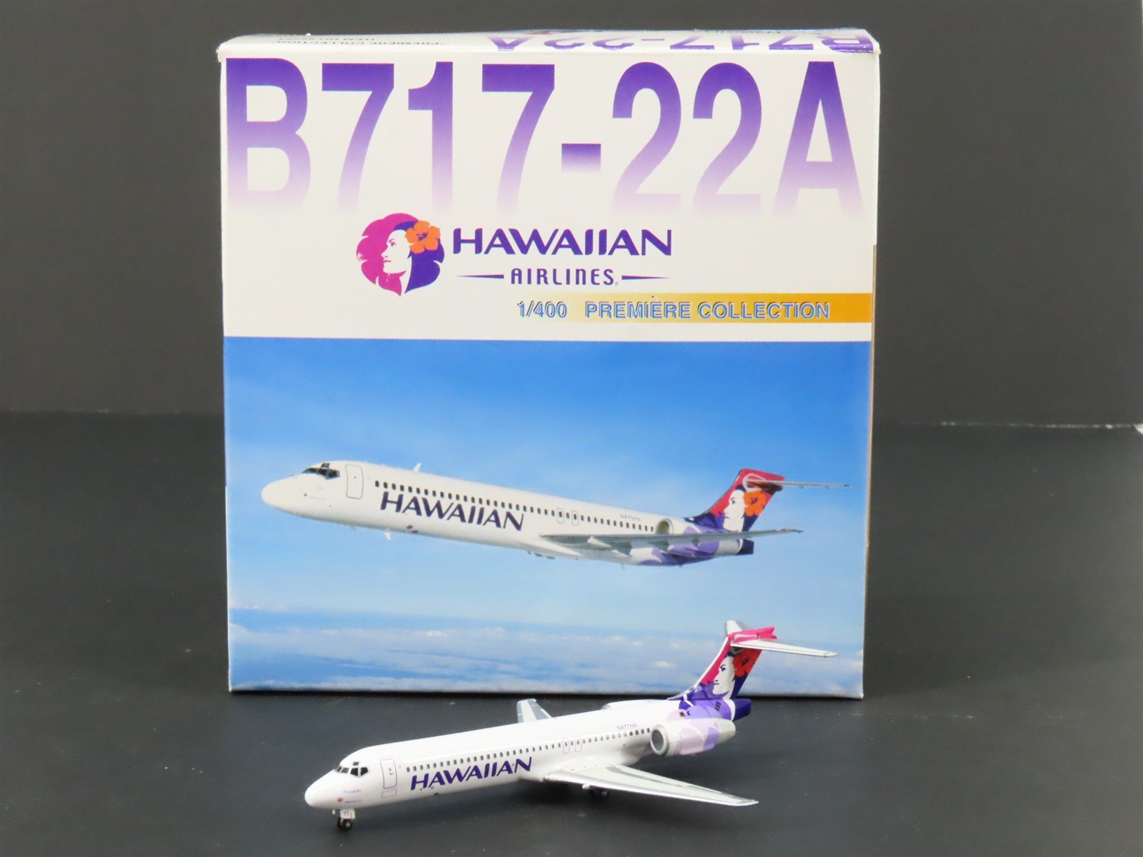 1:400 Dragon Wings 55294 Die-Cast Hawaiian Boeing B717-22A Airliner w/ Stand