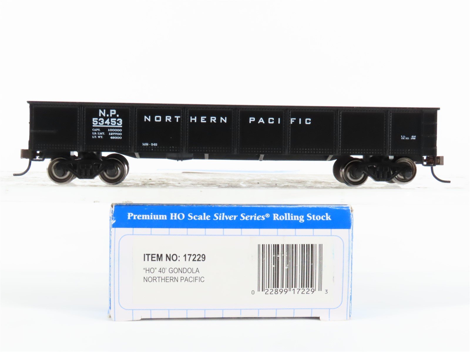 HO Scale Bachmann Silver Series 17229 NP Northern Pacific 40' Gondola #53453