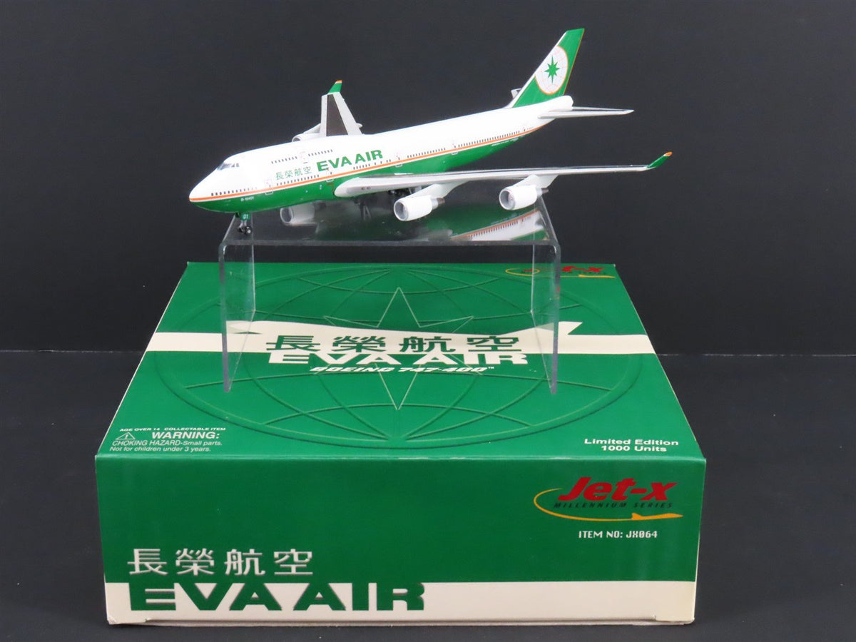 1:400 Dragon Wings JX064 &quot;Jet-X&quot; Eva Air Boeing B747-400 Airliner w/Stand